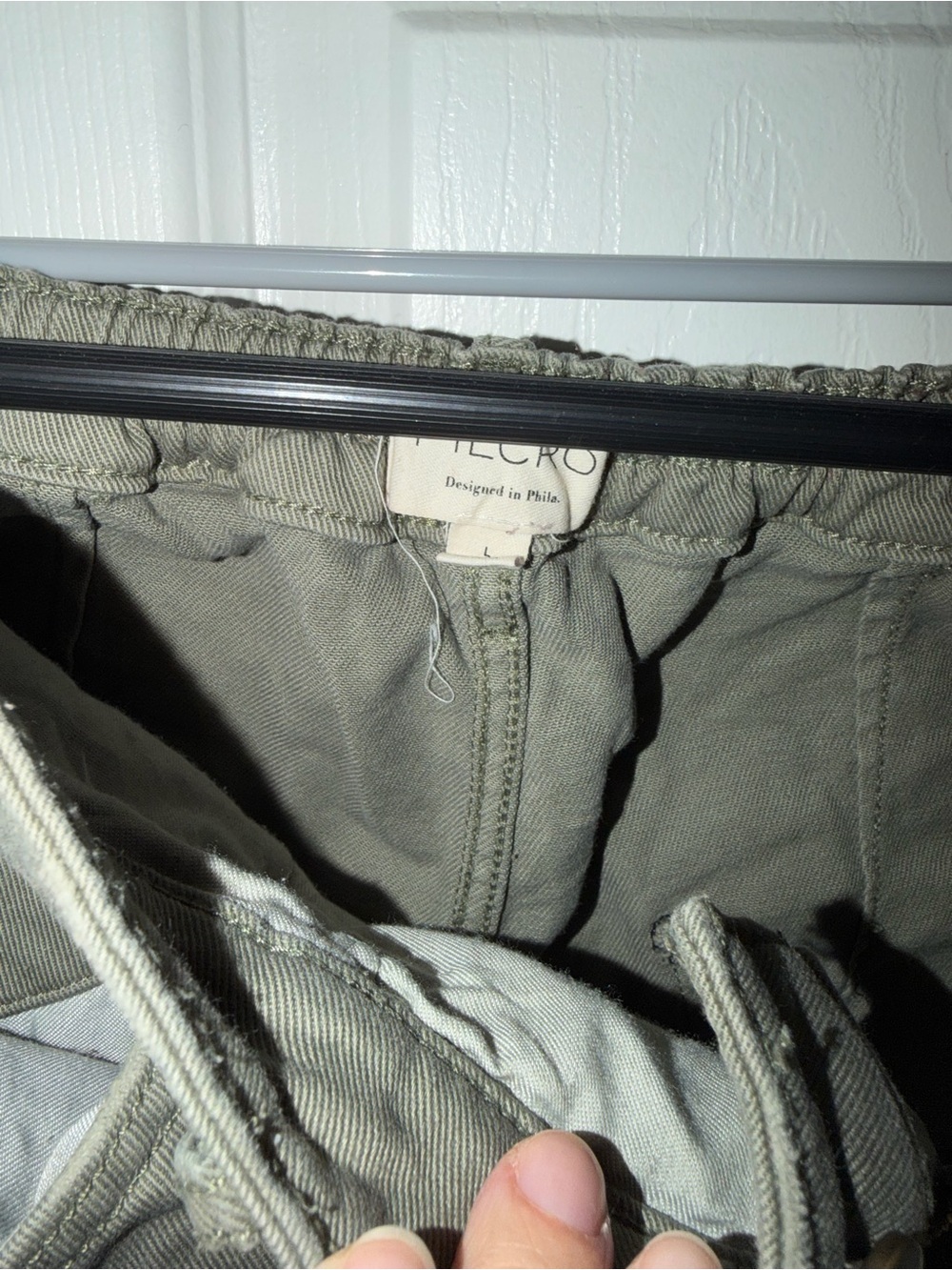 Pilcro Wide-Leg High-Rise Pants in Olive - Picture 5 of 5